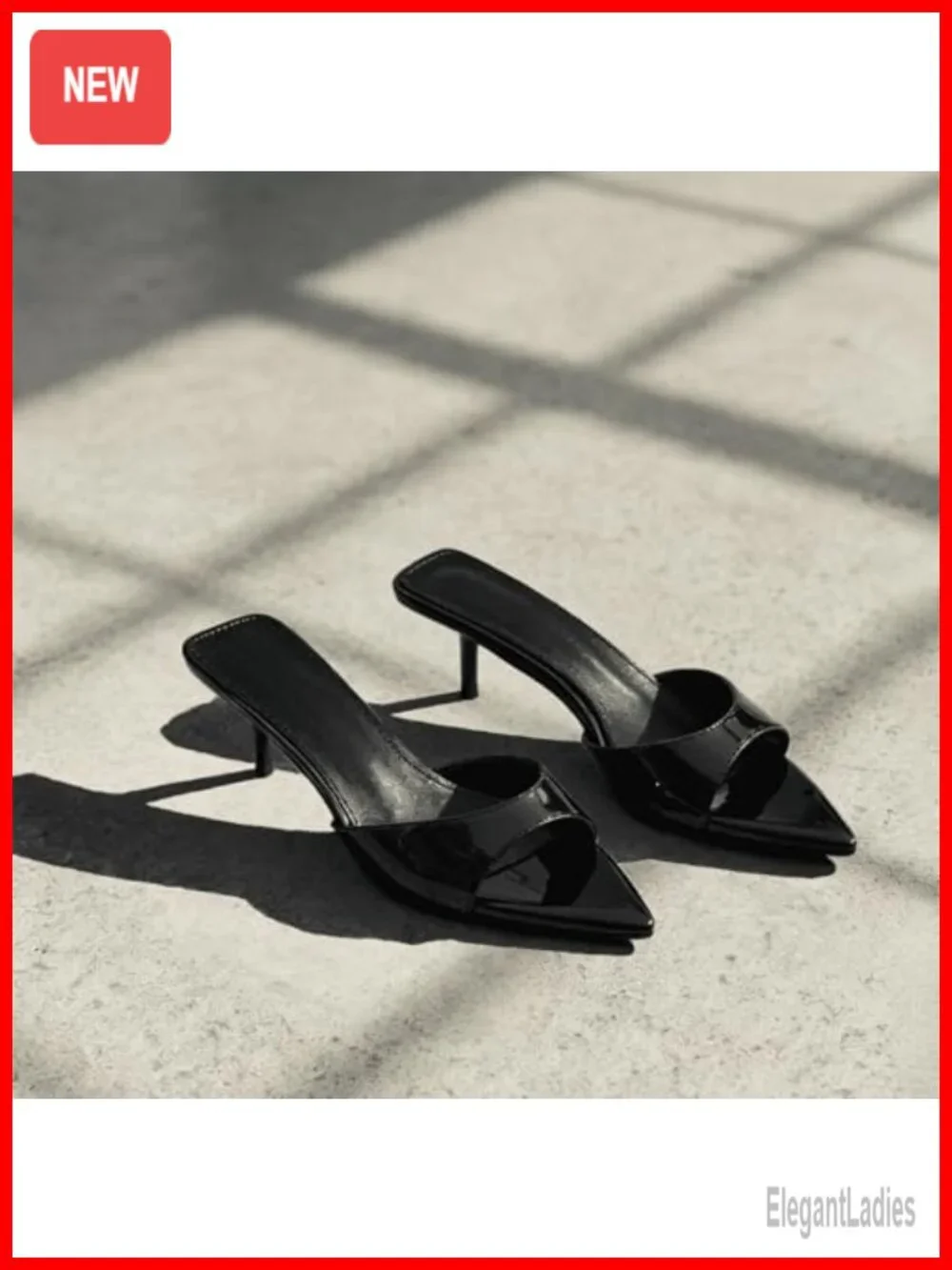 Kitten Heels Pointed Open Toe Slingback Mules Sandals Wedding Prom Dress Shoes
